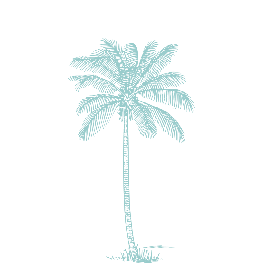 Teal palm Tree mobile